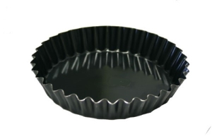 Tortenboden gerippt Stahl - 11 cm